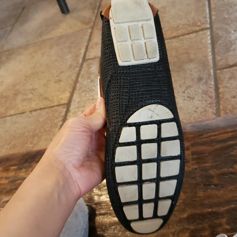 Women's Brown and White Loafers - Picture 6 of 6